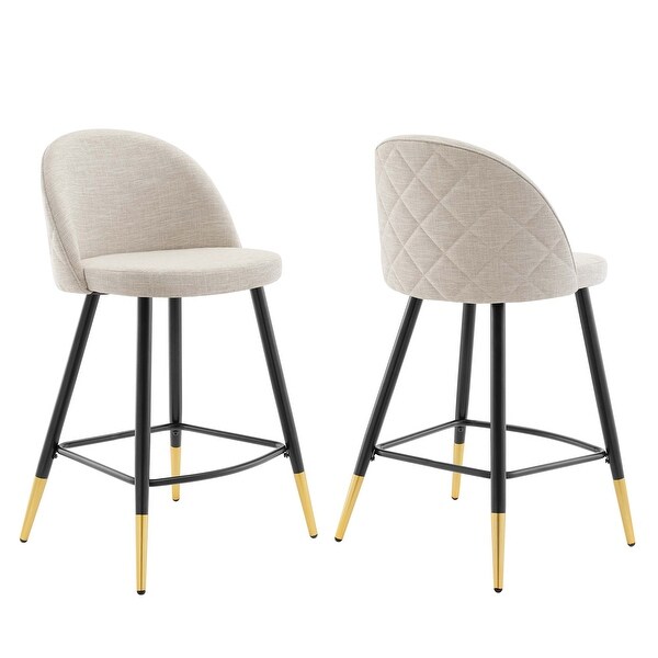 Cordial Fabric Counter Stools - Set of 2