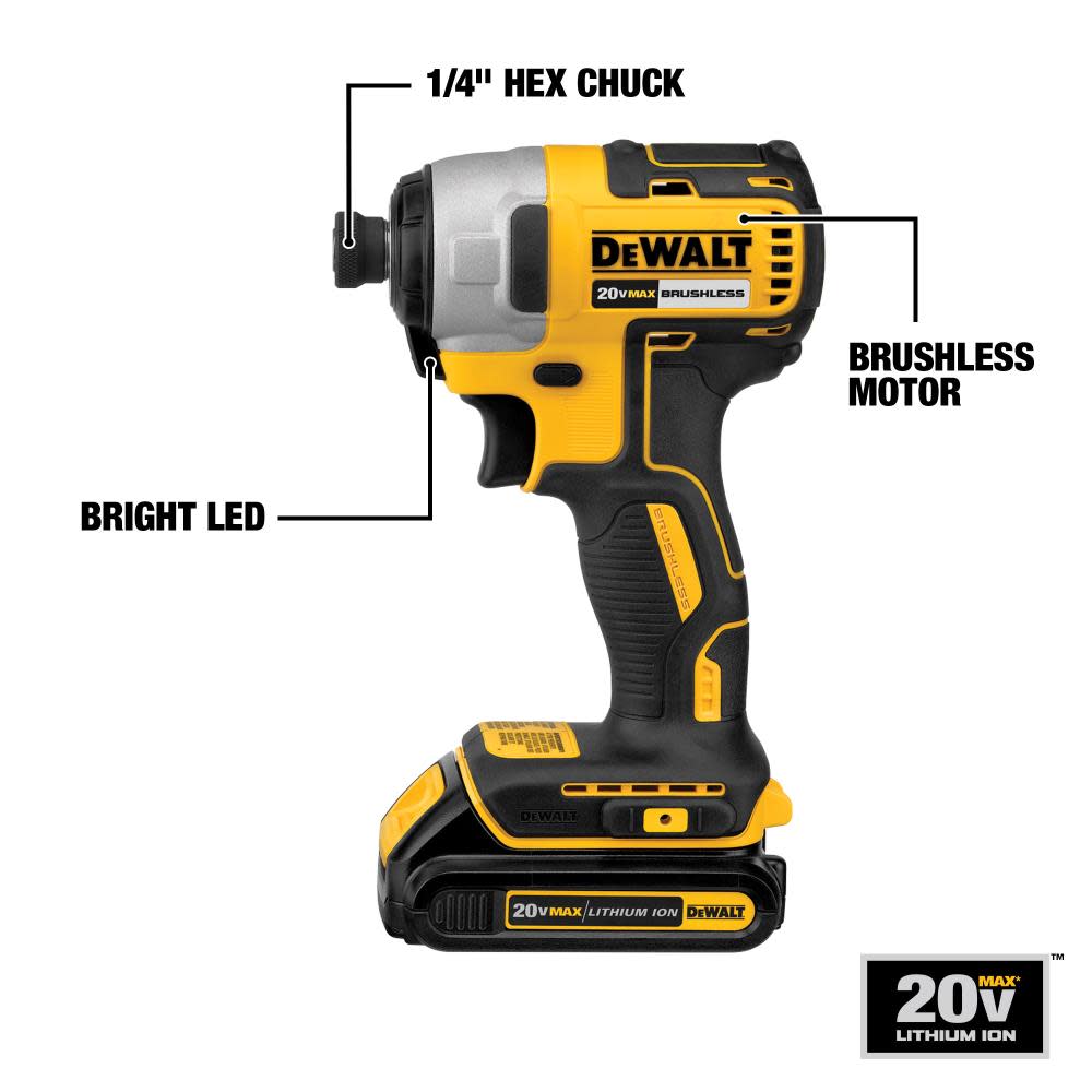 DEWALT 20V 3 Tool Combo Kit Brushless Bundle