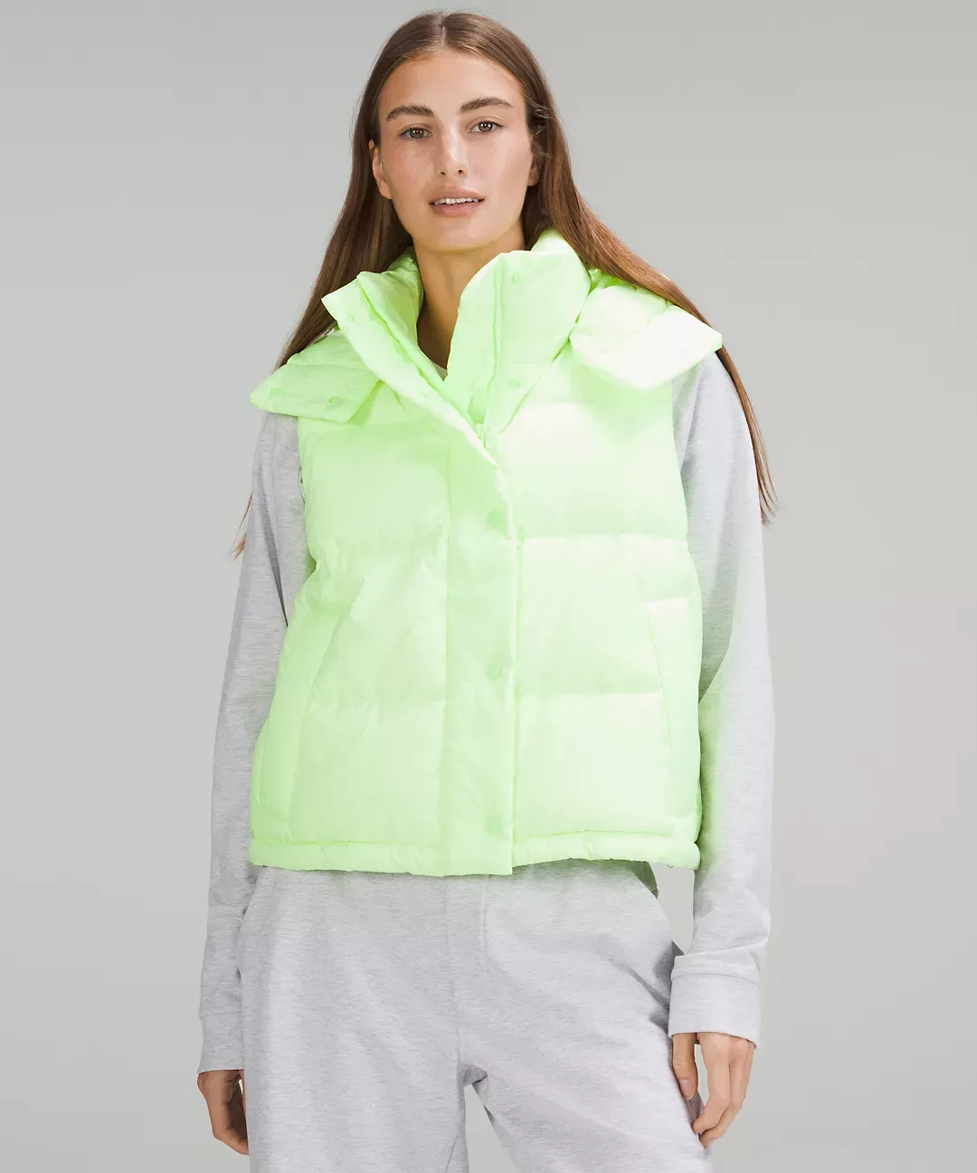 Cropped Warm Down Vest