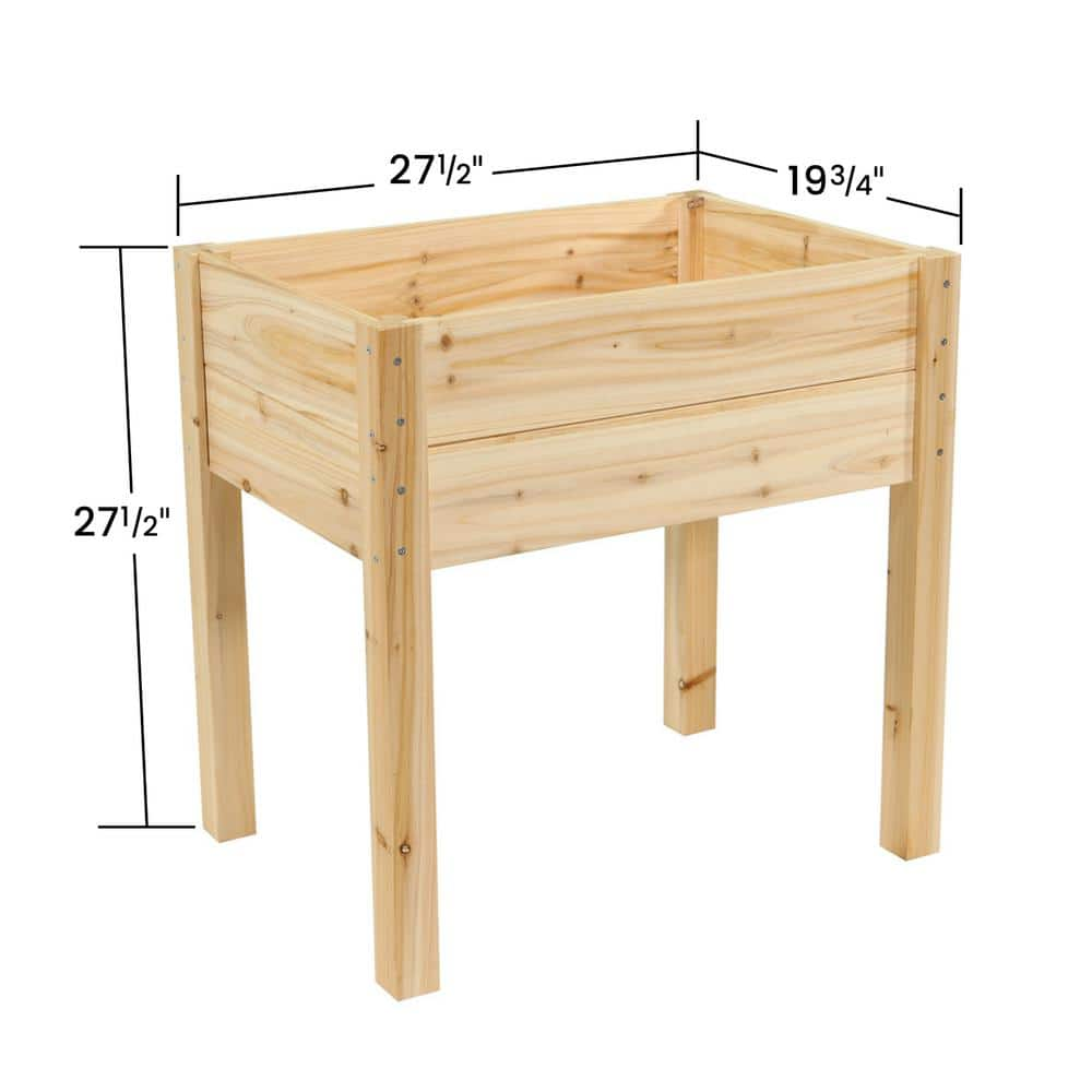 Outdoor Essentials Homestead 28 in. x 20 in. Cedar Raised Garden Bed Planter 357272