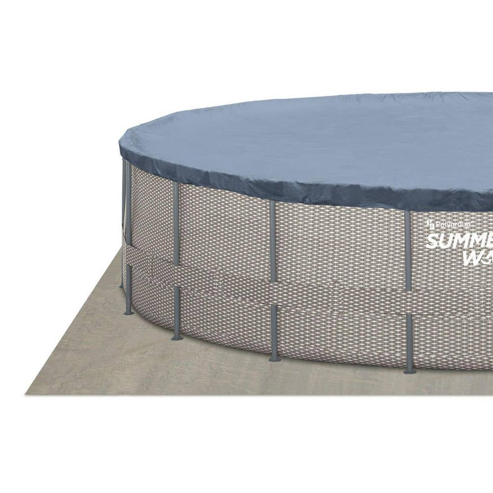 Summer Waves Active 20 ft. x 48 in. Above Ground Round Frame Swimming Pool Set with Pump P2D02048B