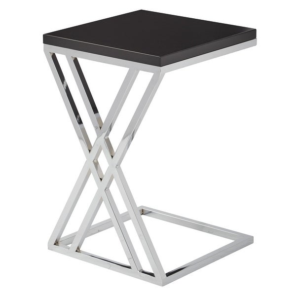 Wall Street Side Table in Chrome Finish