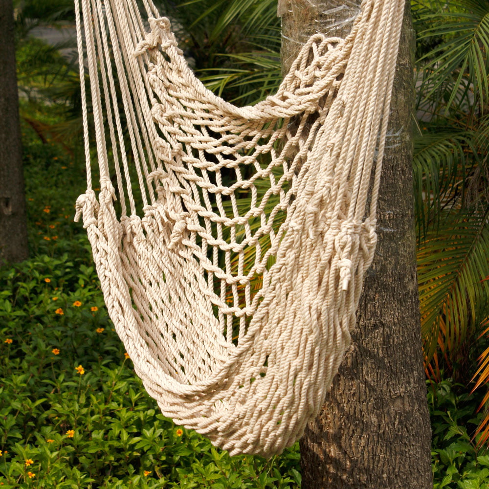 Zimtown Hanging Swing Cotton Hammock Chair Rope Patio Porch Garden