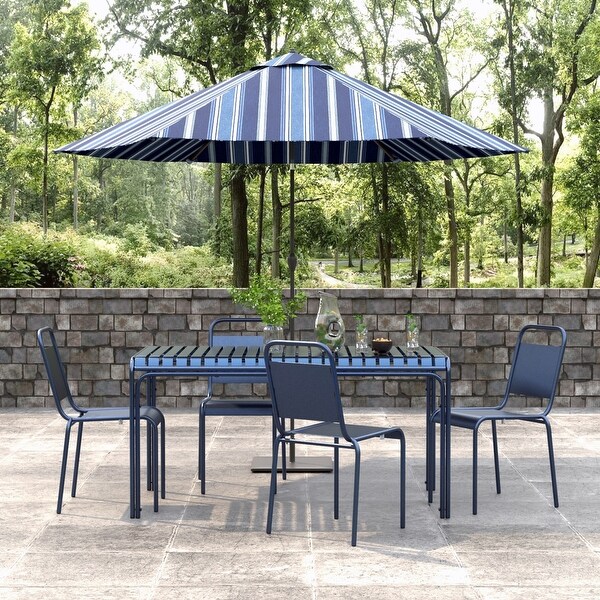 Otis Outdoor Table in Dark Blue