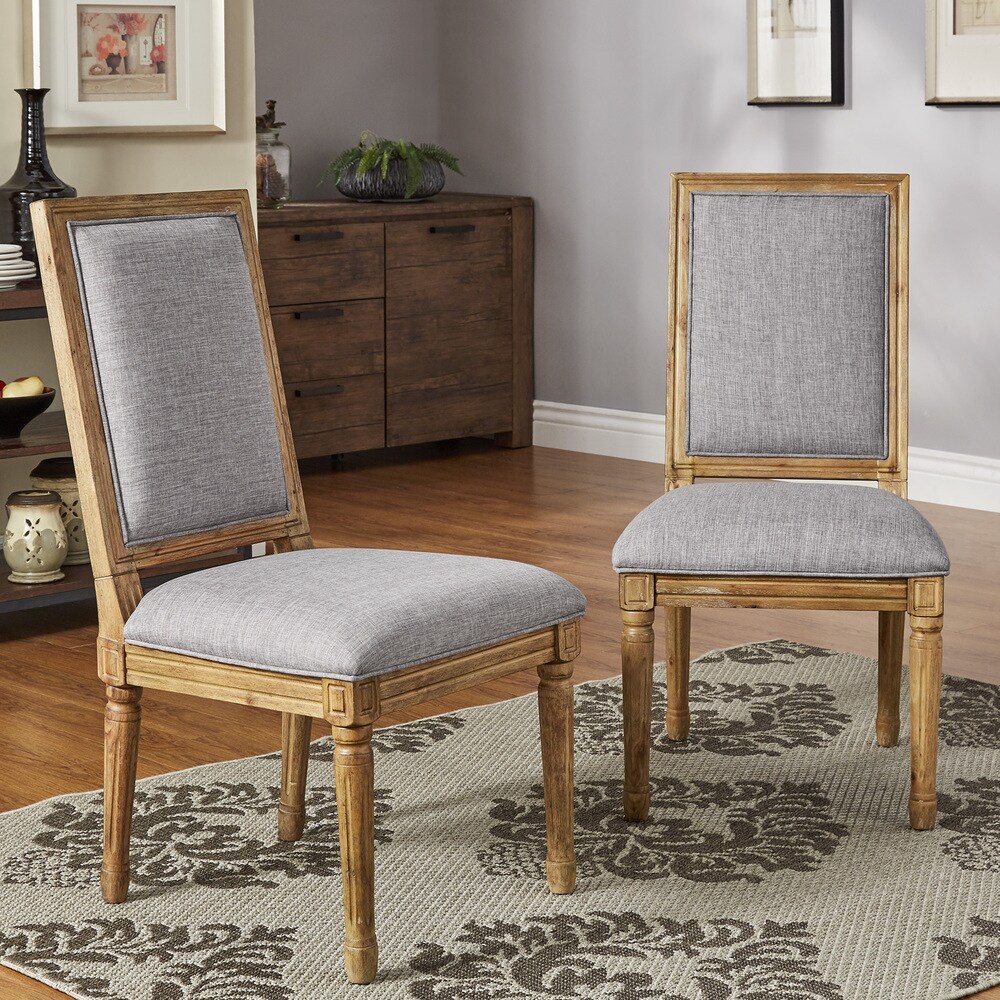 Deana Rectangular Linen Dining Chairs (Set of 2) by iNSPIRE Q Artisan