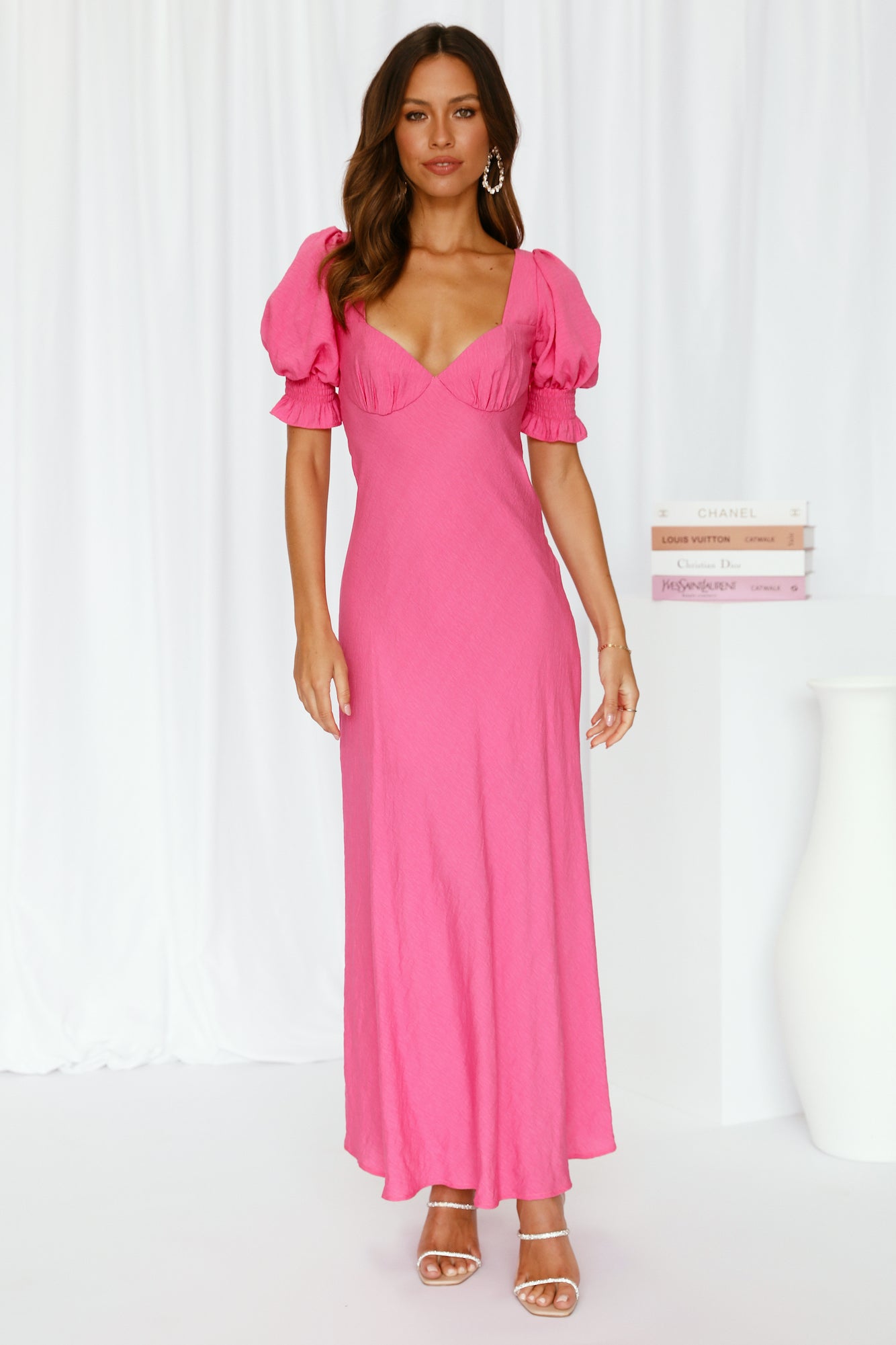 Love Rider Midi Dress Hot Pink