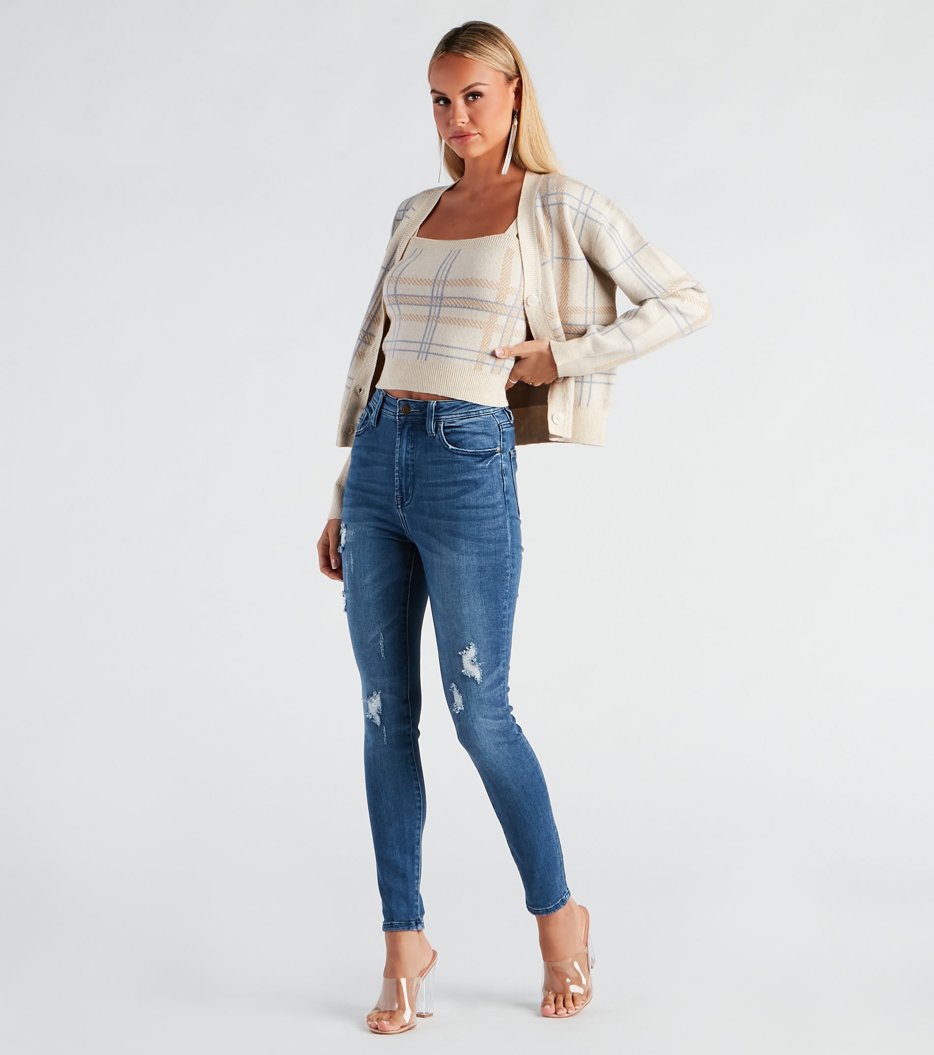 Taylor High Rise Distressed Skinny Jeans By Windsor Denim