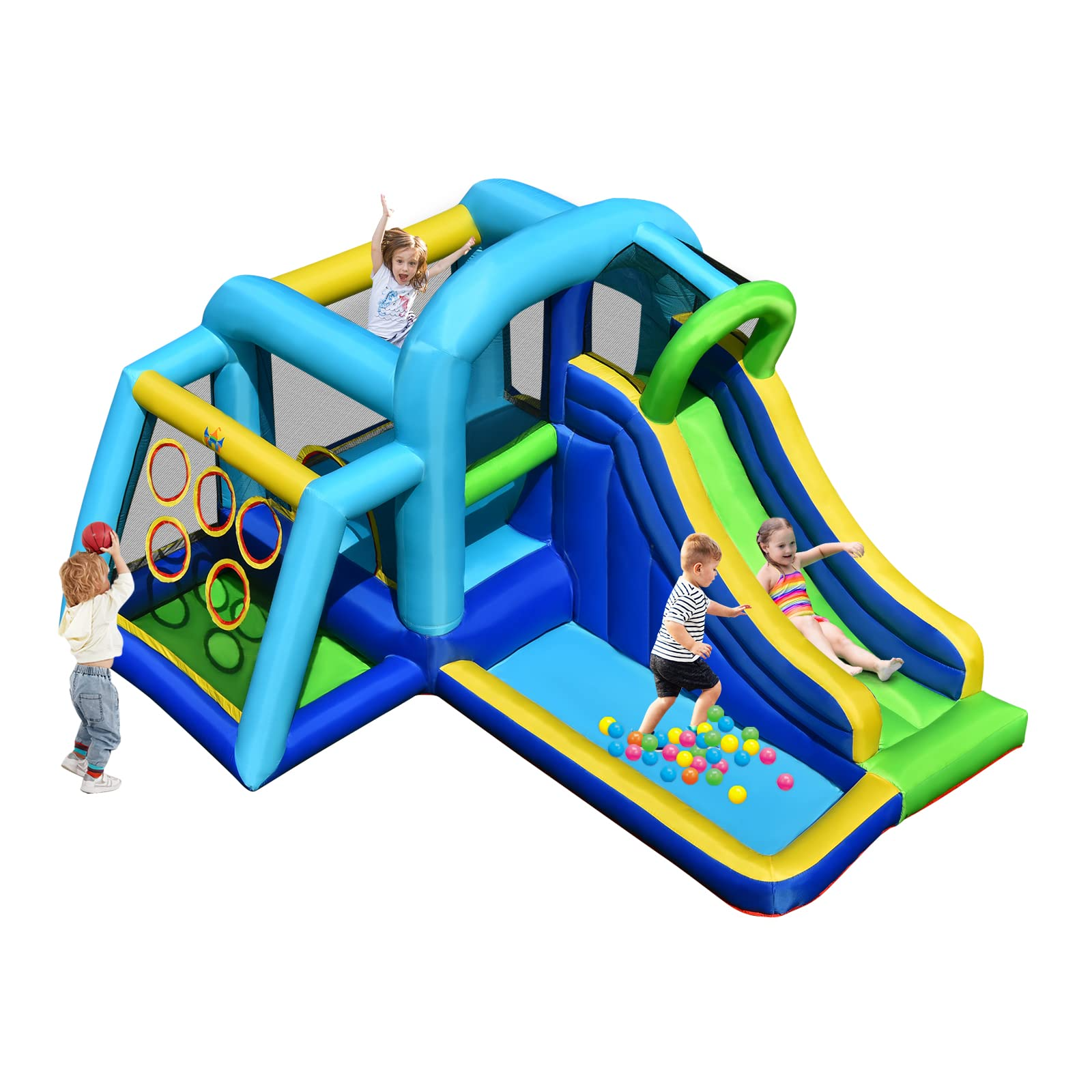 BOUNTECH Inflatable Bounce House | 5 in 1 Kids Jumping Bouncer w/ Jumping Area