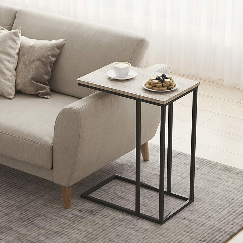 Year Color C-Shaped Snack Side Table for Living Room， Bedroom， and Entryway