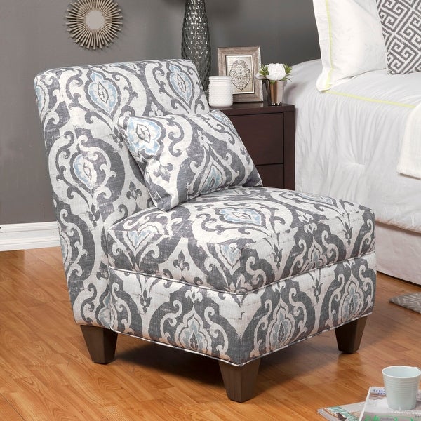 HomePop Blue Slate Large Accent Chair