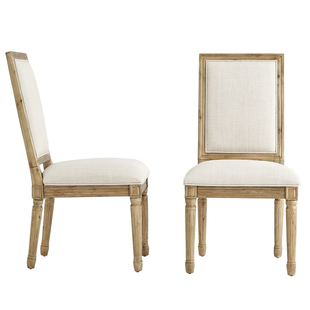 Deana Rectangular Linen Dining Chairs (Set of 2) by iNSPIRE Q Artisan