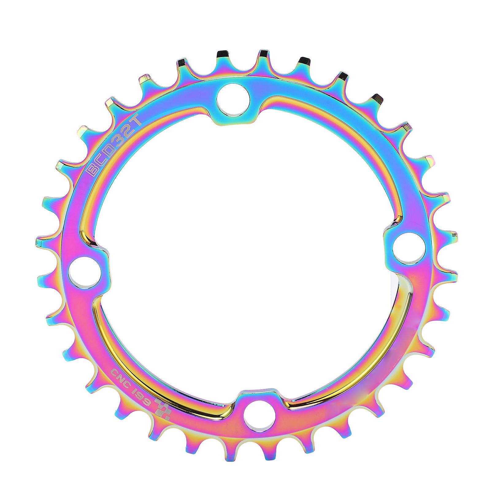 104 Bcd Mountain Bicycle Narrow Wide Round Chainring Repair Colorful Single Chain Ring32t Round Chainring/ 104bcd