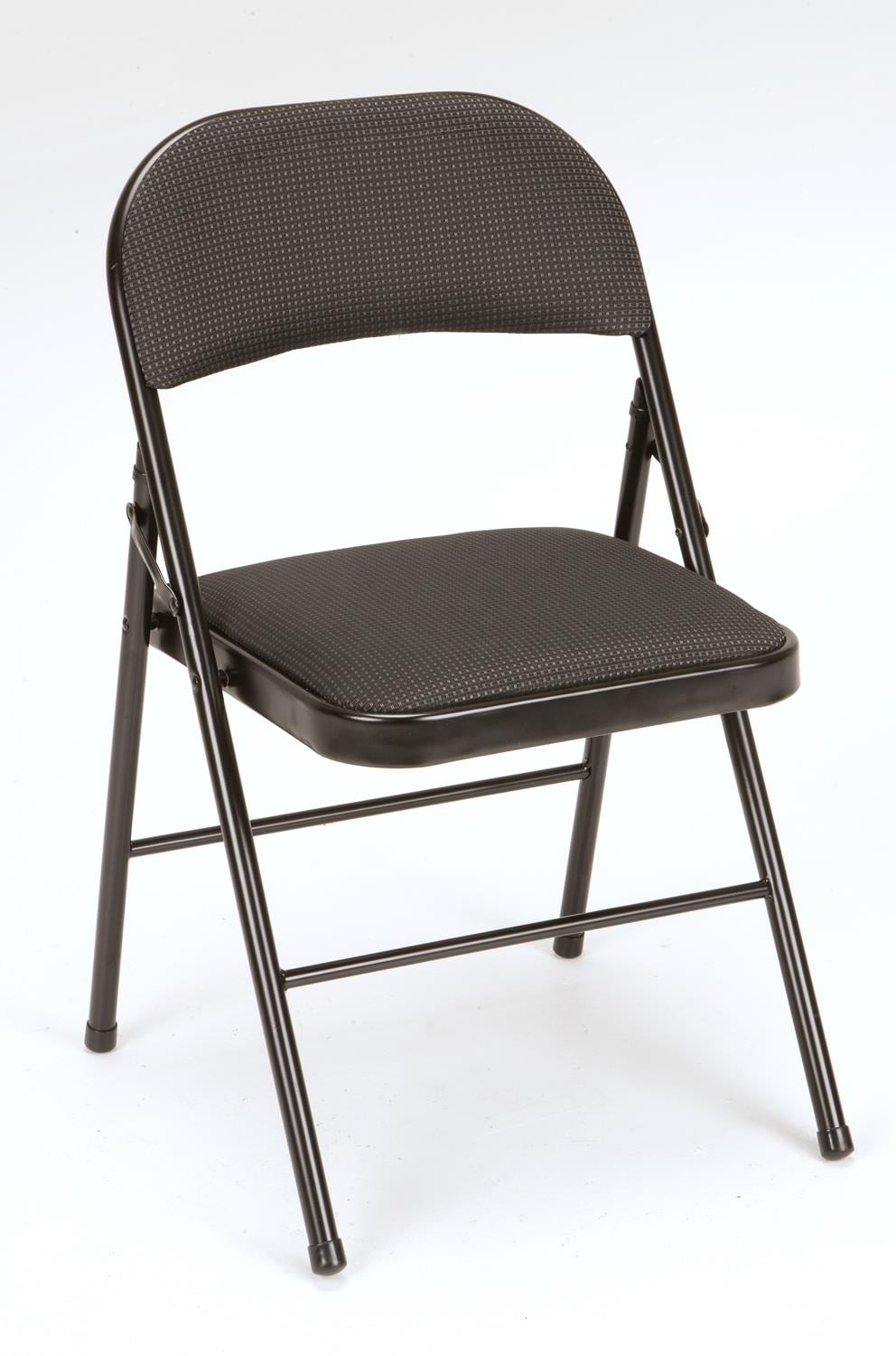 Mainstays Deluxe Fabric Padded Folding Chair, Black, 1 Count