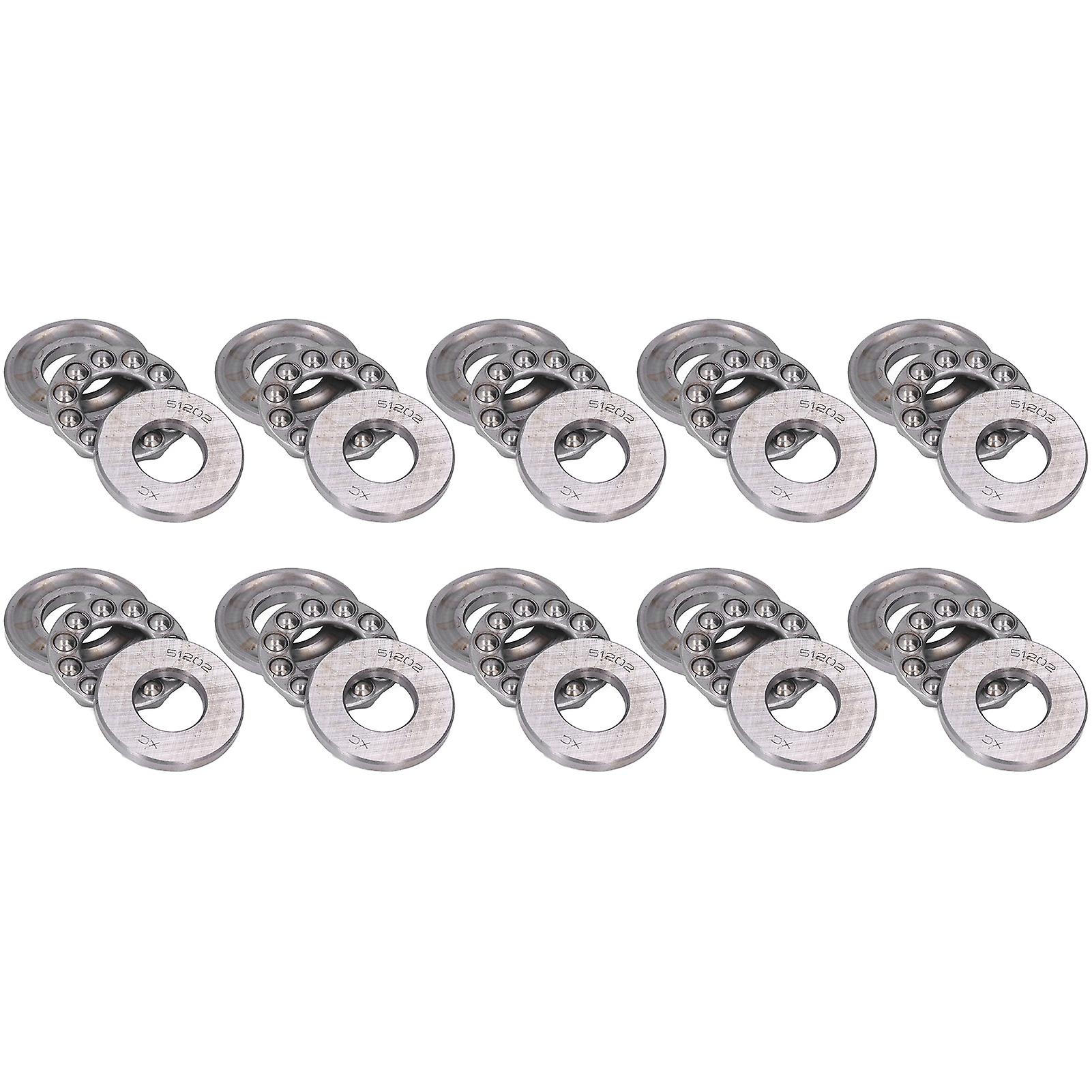 10pcs Thrust Ball Bearing Single Direction Accessory Replacement Set Kit For Equipment51202