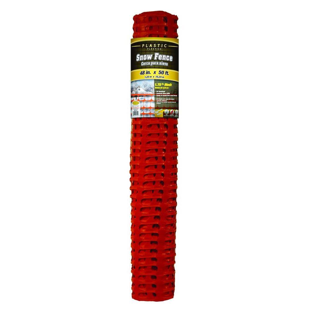 YARDGARD 4 ft. x 50 ft. Orange Plastic Snow Fence 889220A