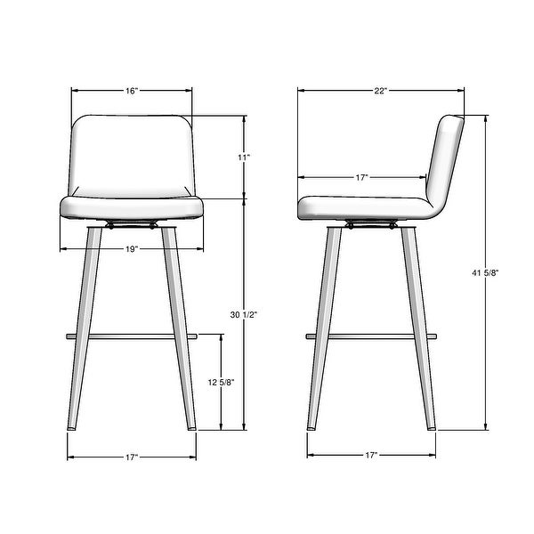 Amisco Betty Swivel Counter and Bar Stool