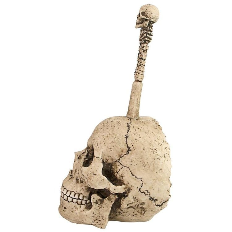 Bathroom Skull Toilet Bowl Brush