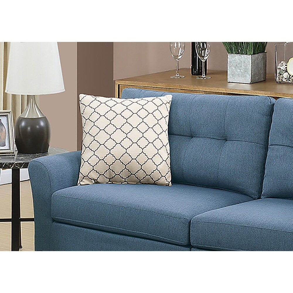 2 Piece Glossy Polyfiber Sofa Set