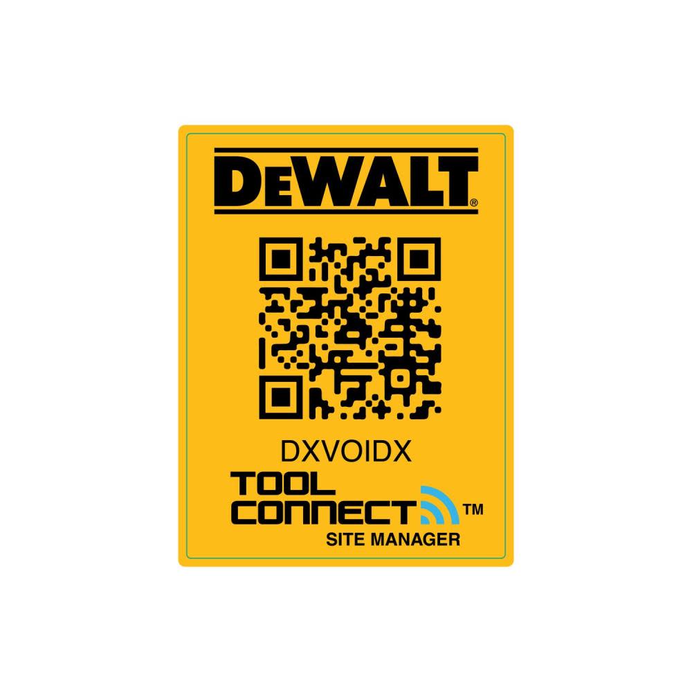 DEWALT Site Manager QR Code Adhesive Tag DCE051 Large DCE051 from DEWALT