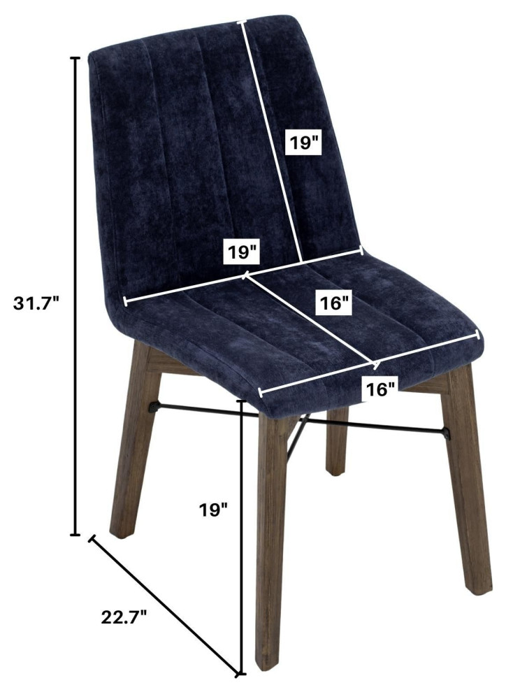 West Dining Chair  Set of 2  Navy   Midcentury   Dining Chairs   by LH Imports  Houzz