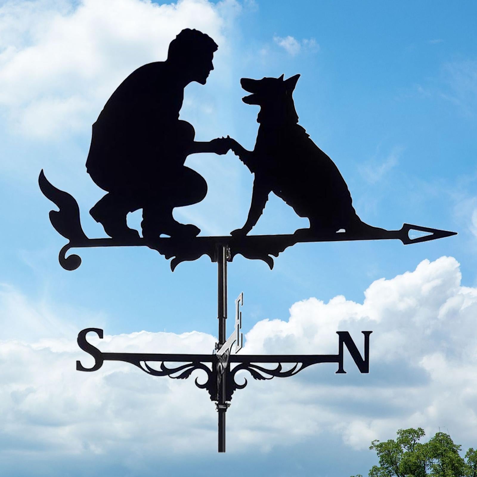 Roof Weather Vane， Traditional Drawing Iron Weather Vane， Roof Decoration Drinking Garden， Multifunctional Weather Vane， ， Pavilion - Man