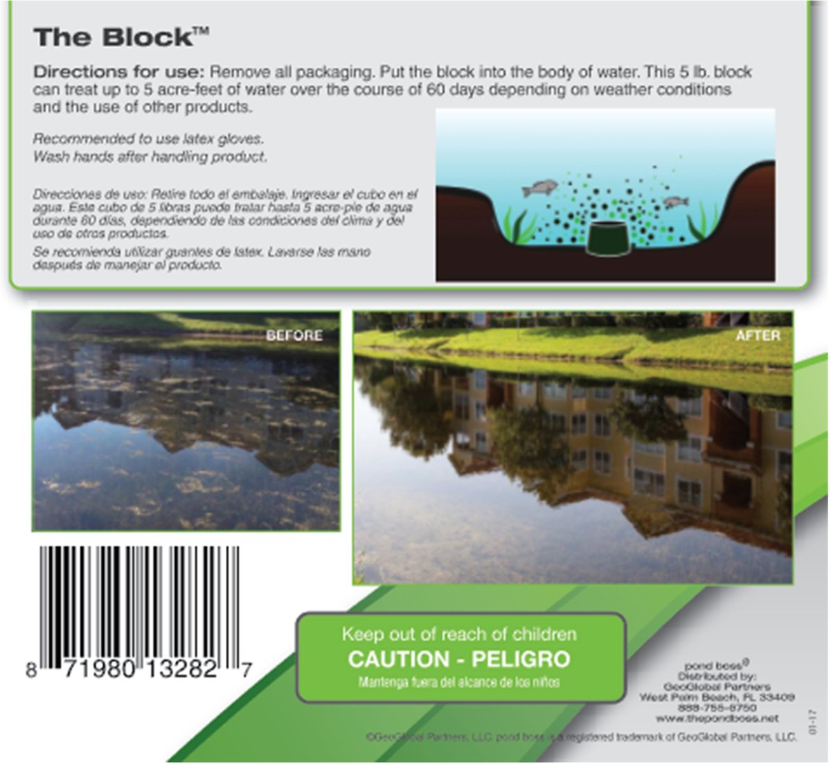 Pond Boss The Block Water Care， 5-lb block