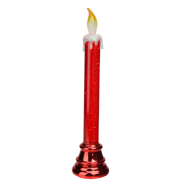 Northlight Red Led Glittered Flameless Christmas Candle Lamp 9 25 Inch