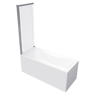 AE Barbados 39-38 in. x 55-18 in. Framed Sliding and Pivoting Bathtub Door in Polished Chrome without Handle 240195