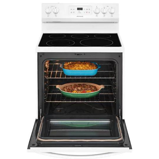 Frigidaire 30-inch Freestanding Electric Range with SpaceWise? Expandable Elements CFEF3054UW