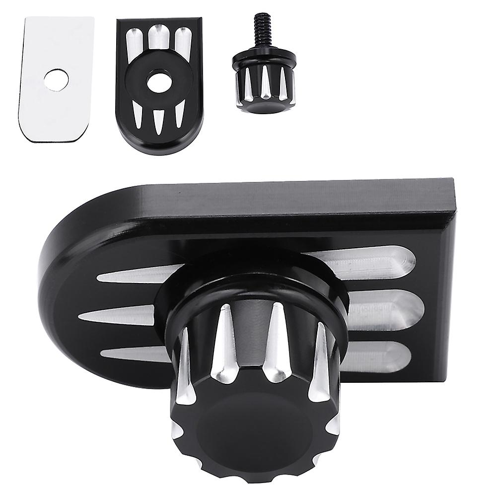 Aluminum Motorcycle Seat Bolt Tab Screw Mount Knob Cover For 96-17 Blackandsilver