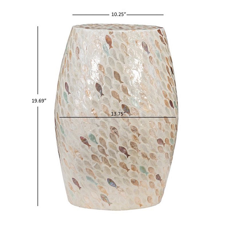 Linon Prianna Enamel Drum End Table