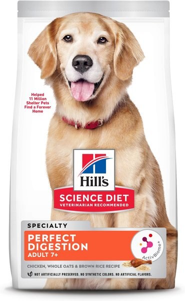 Hill's Science Diet Adult 7+ Perfect Digestion Chicken Dry Dog Food