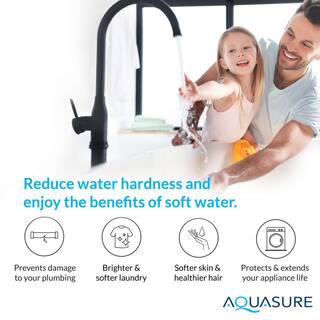 AQUASURE Harmony 64000 Grain Fine Mesh Water Softener with Pleated Sediment Pre-Filter AS-HS64FMP