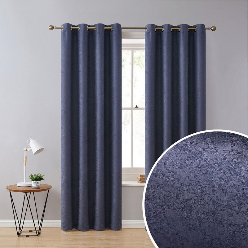 THD Syracuse Thermal Insulated Blackout Room Darkening Window Curtain Grommet Panels， Set