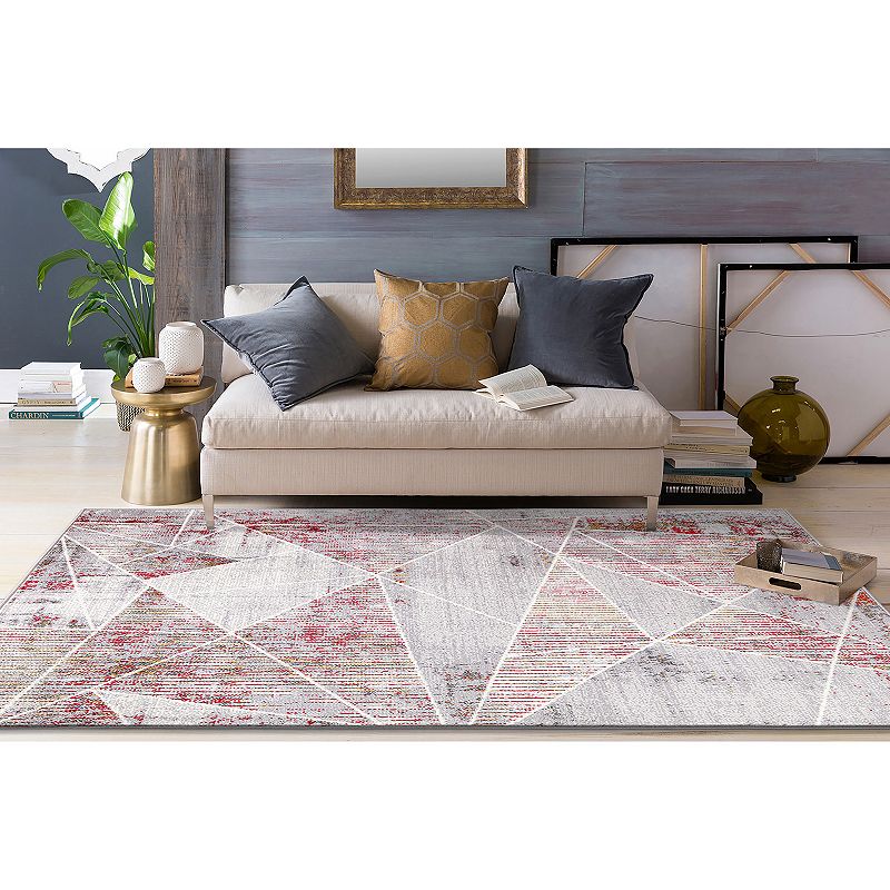 World Rug Gallery Invigorate Sleek Modern Geometric Area Rug