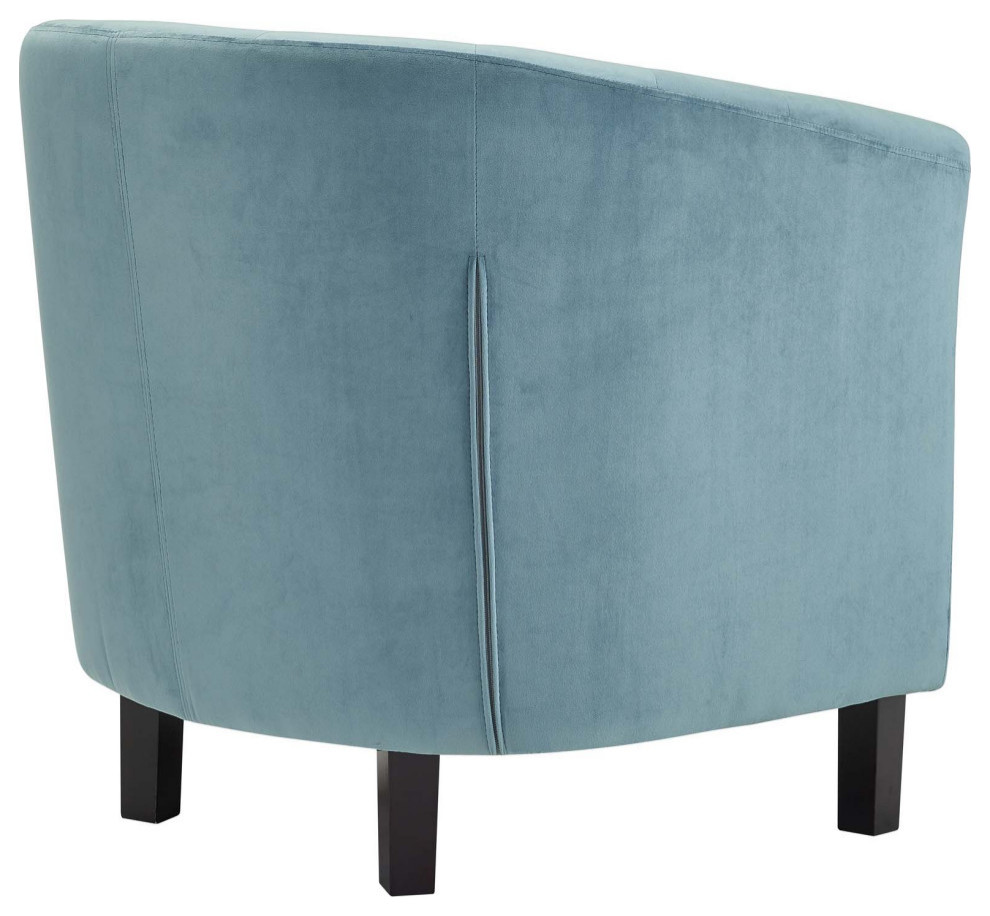 Zoey Sea Blue Performance Velvet Armchair   Contemporary   Armchairs And Accent Chairs   by Virgil Stanis Design  Houzz