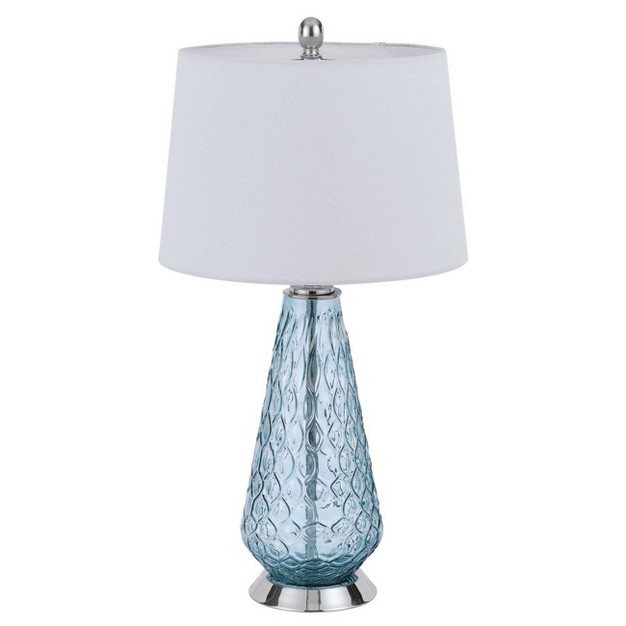 Glass Contemporary Table Lamp Blue Cal Lighting