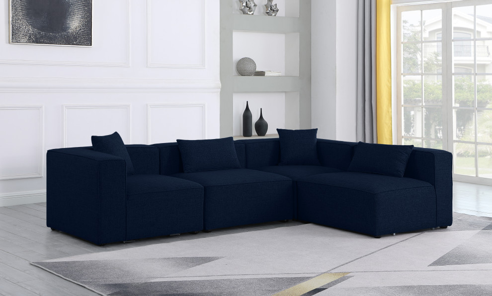 Cube Upholstered Modular Sectional   Contemporary   Sectional Sofas   by Meridian Furniture  Houzz