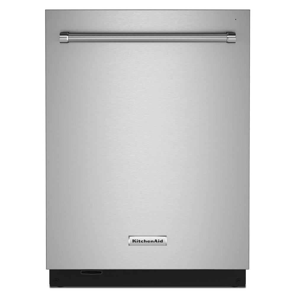 KitchenAid 24 in. PrintShield Stainless Steel Top Control Built-In Tall Tub Dishwasher with Stainless Steel Tub 44 dBA KDTM804KPS