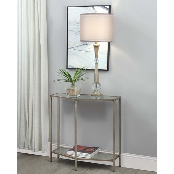 Metal and Glass Console Table