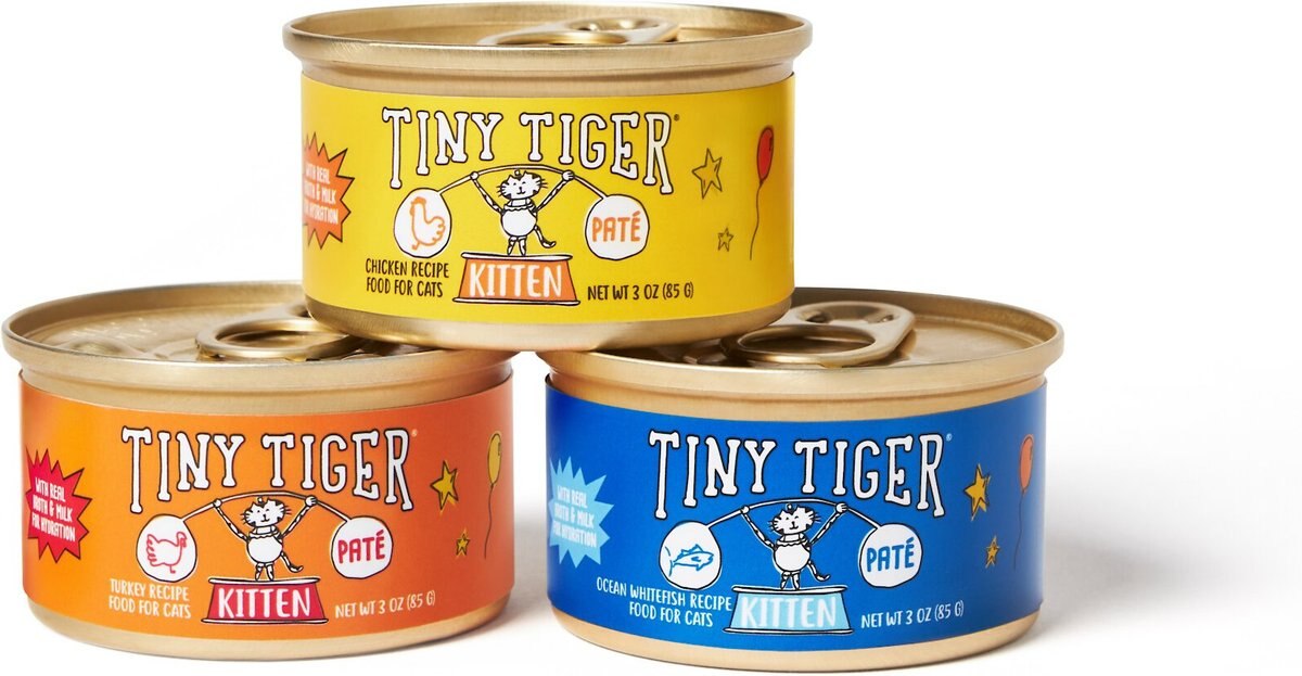 Tiny Tiger， Kitten Classic， Chicken Pate Recipe， Canned Cat Food， 3oz，case of 24