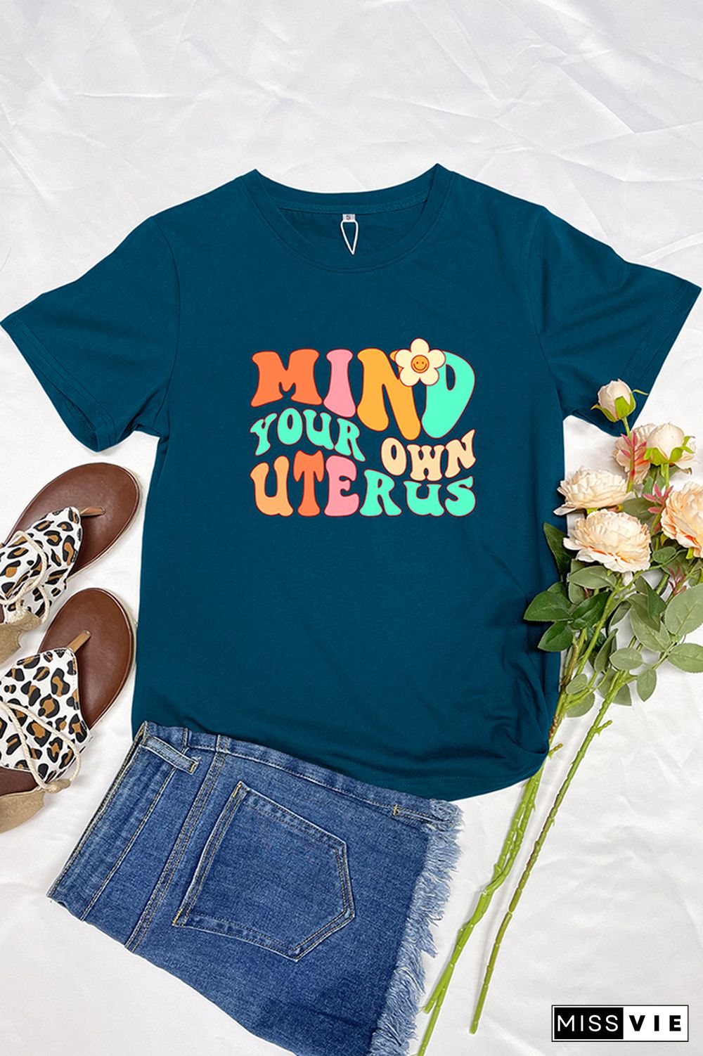 Mind your own Uterus Graphic Tee Wholesale