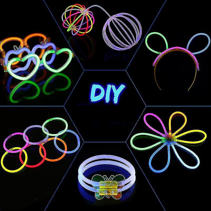 Party Fluorescence Light Glow Sticks Bracelets Necklaces Neon For Wedding Party Glow Sticks Colorfu