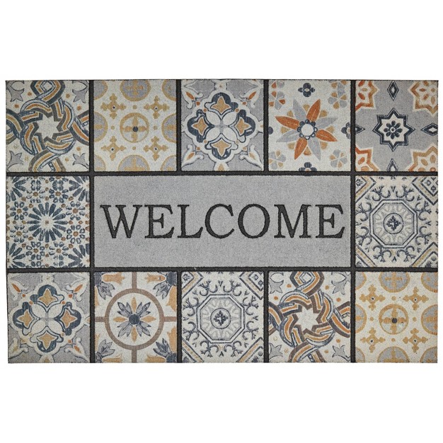 x27 welcome x27 Patina Tiles Doorscapes Estate Mat Mohawk