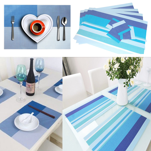 Aspire 8Pcs Striped Dining Room Placemats