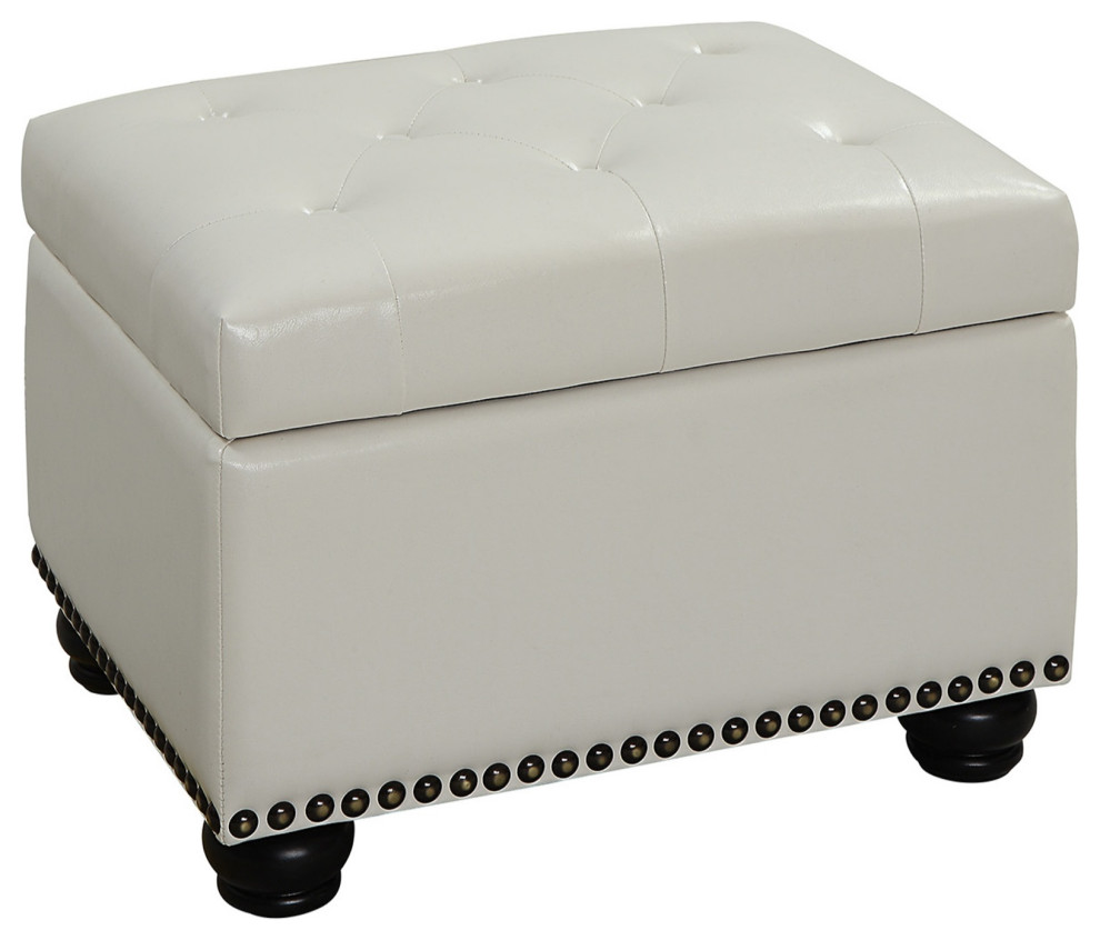 Designs4Comfort 5Th Avenue Storage Ottoman   Traditional   Footstools And Ottomans   by Homesquare  Houzz