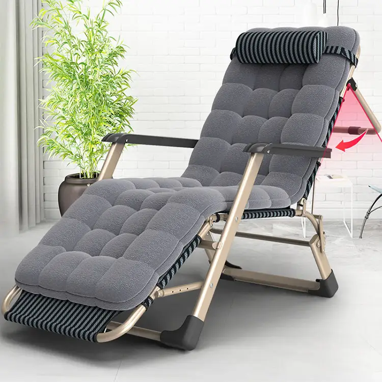 Outdoor Foldable Sun Garden Loungers Beach Sea Pool Folding Lounger Metal Chaise Lounge Recliner