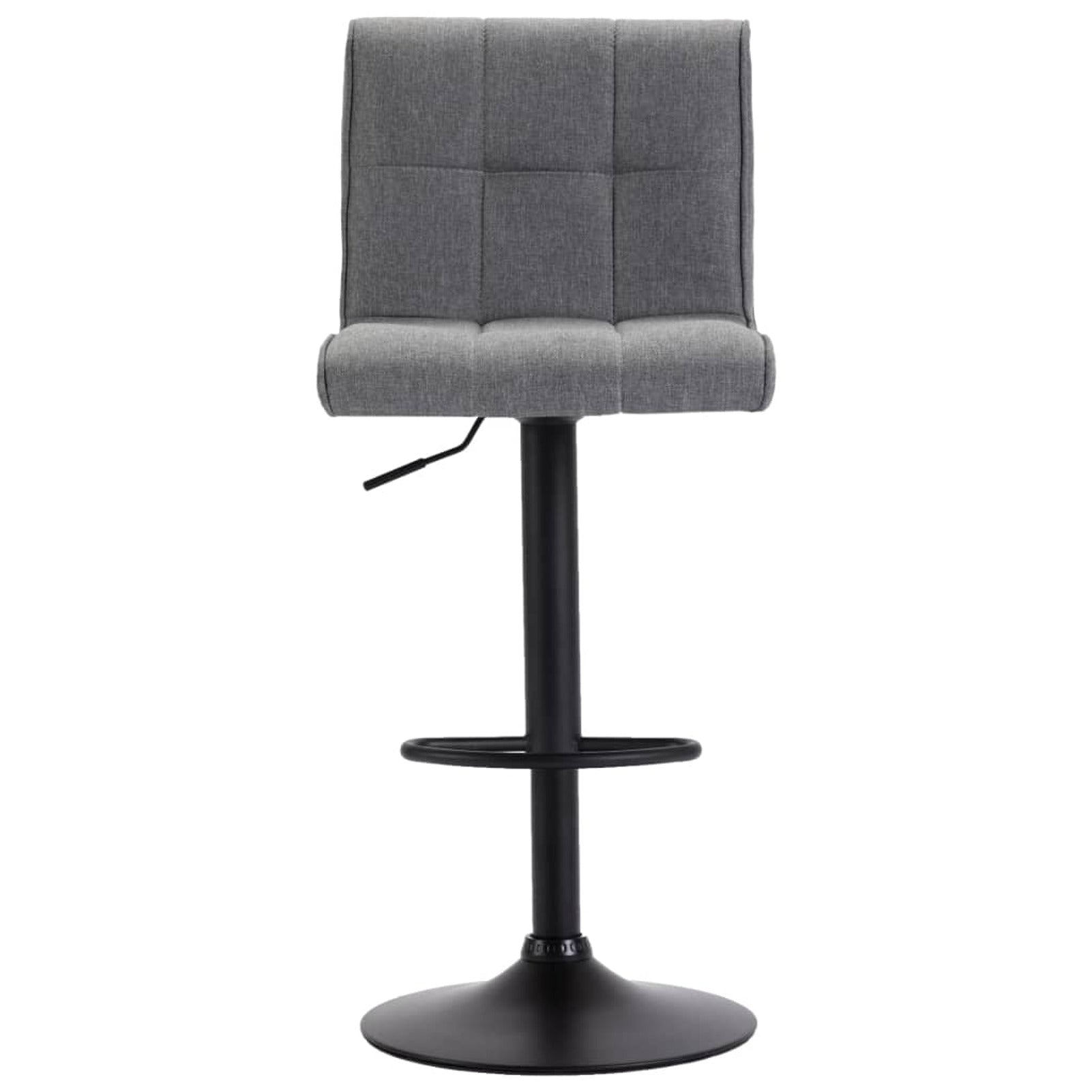 Bar Stool Light Gray Fabric