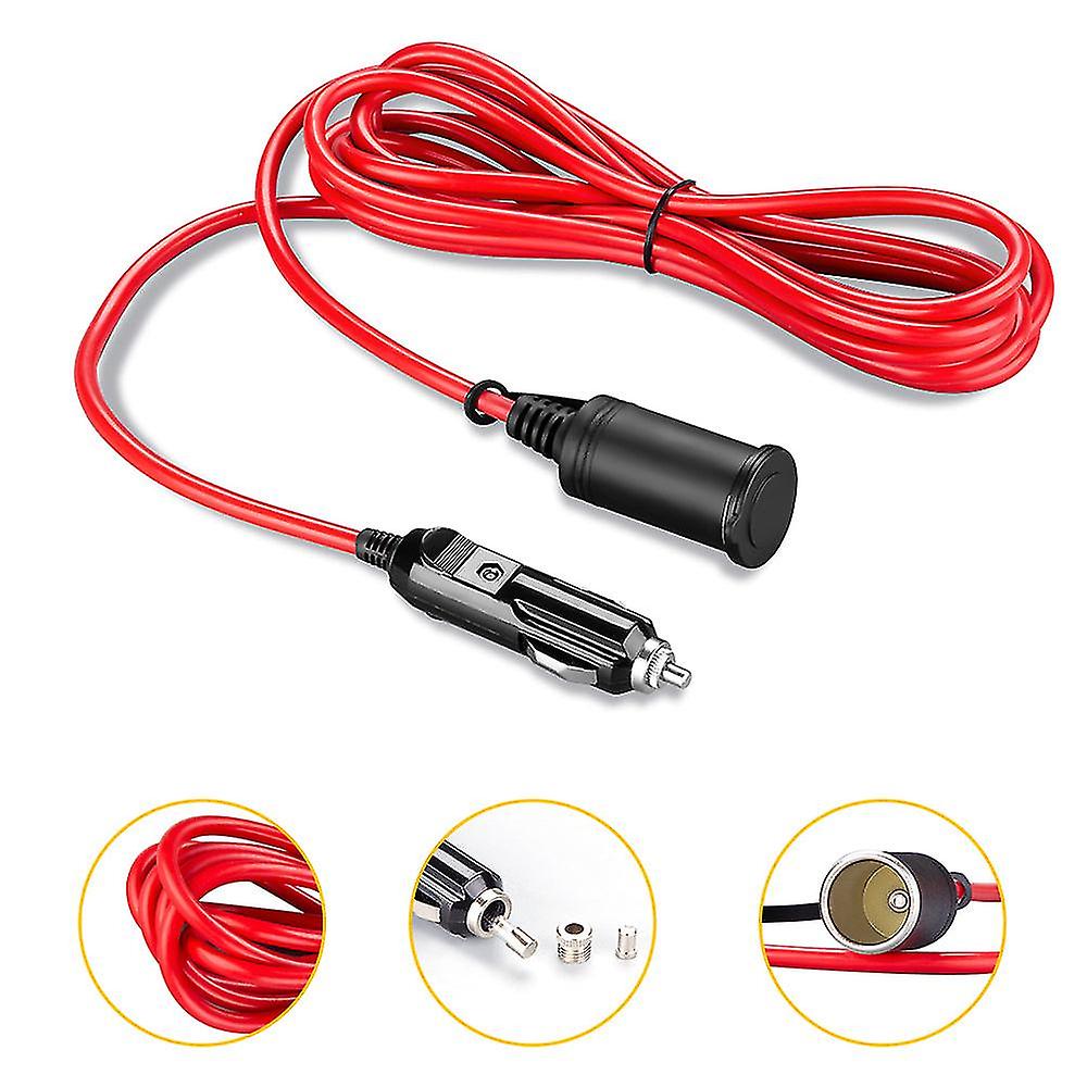 12v 24v 15a Car Cigarette Lighter Extension Cord 3.6m 16awg Car Splitter Charger Cable Socket Plug Auto Accessories