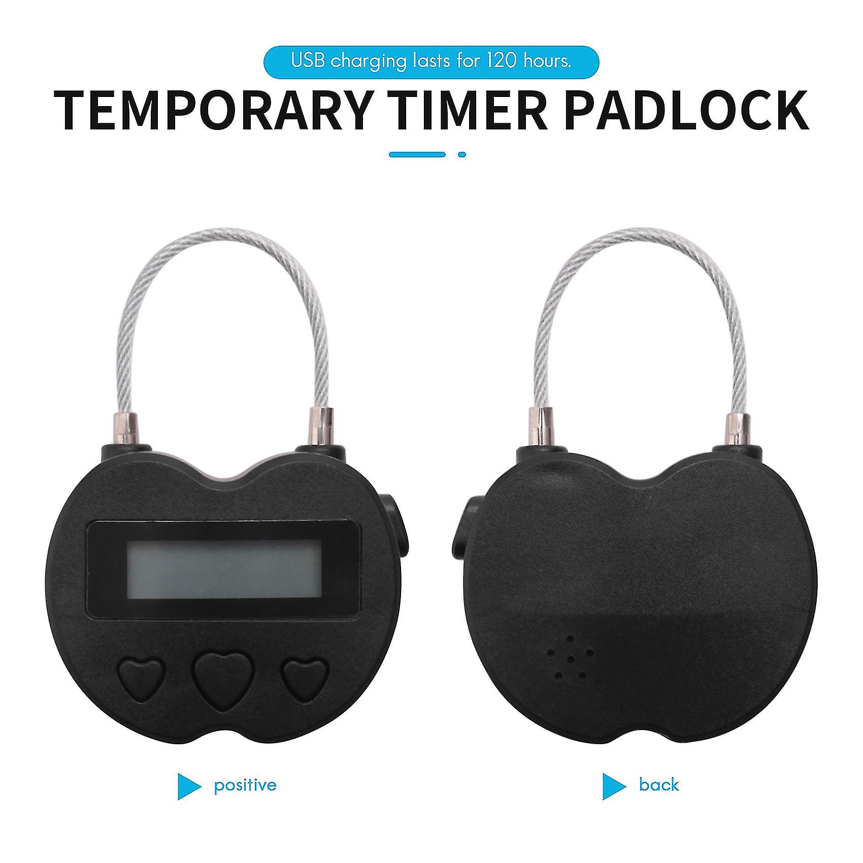 Smart Time Lock Lcd Display Time Lock Usb Rechargeable Temporary Timer Padlock Travel Electronic Ti